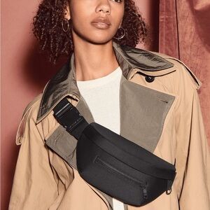 Dagne Dover Ace Neoprene Fanny Pack Onyx Black